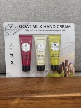 Dionis Goat Milk Hand Cream Trio - Red, Cream & Yellow
